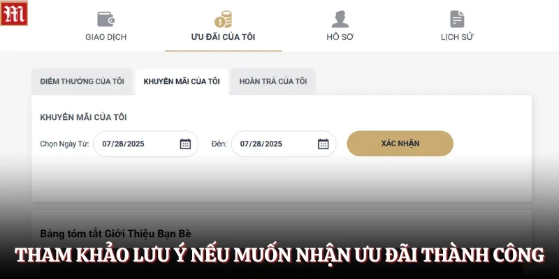 Tham khảo lưu ý nếu muốn nhận ưu đãi thành công