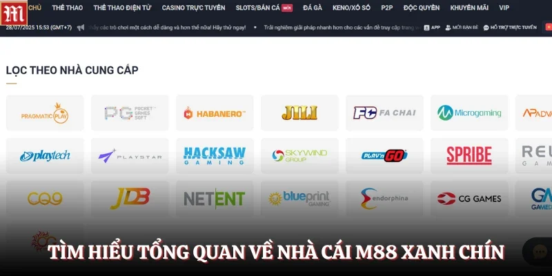 Tìm hiểu tổng quan về nhà cái M88 xanh chín