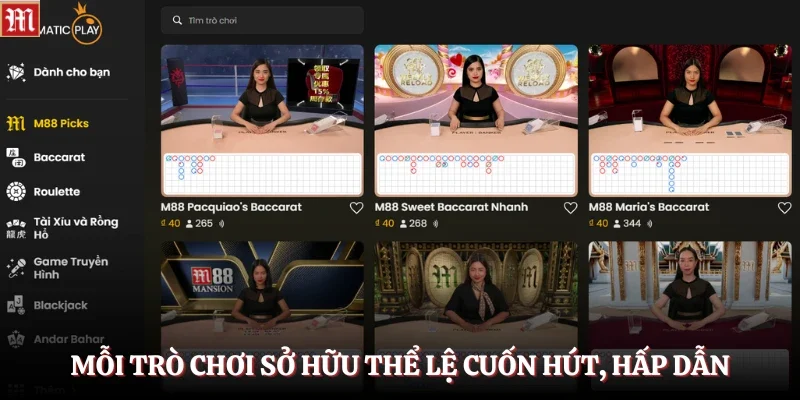 Mỗi trò chơi sở hữu thể lệ cuốn hút, hấp dẫn